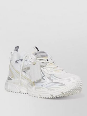 Off-white low sneakers mesh panels pull tab