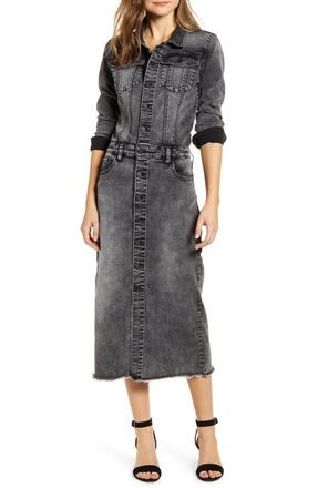 Wash Lab Denim Piece Dyed Denim Dress in Grey at Nordstrom, Size X-Small