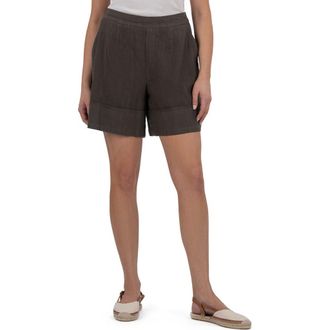 Kut from the Kloth Nicole Pull-On Linen Blend Shorts in Dark Olive at Nordstrom Rack, Size Small