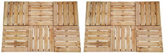 vidaXL Baldosas De Porche 12 Unidades Madera Marr&oacute;n 50x50 Cm Vidaxl