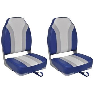 vidaXL Sillas Plegables Para Barco Con Respaldo Alto 2 Unidades Vidaxl