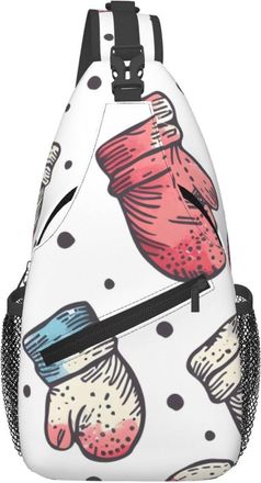 Generic Winter Glove Points Shoulder Bag Breathable Cross Body Bag With Zipper Chest Backpack For Women Workout Cycling