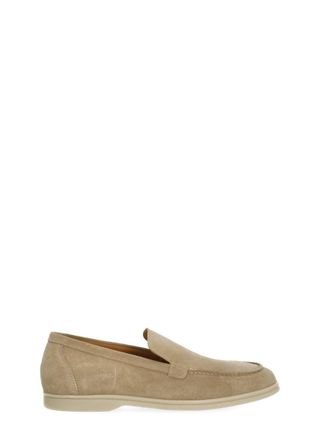 Berwick 1707 Beige Round Toe Suede Loafers