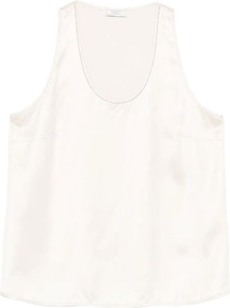 PESERICO scoop-neck top - women - Viscose - 36 - Neutrals
