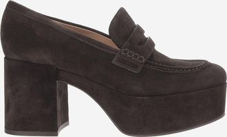 Gianvito Rossi Jenna su&egrave;de loafers