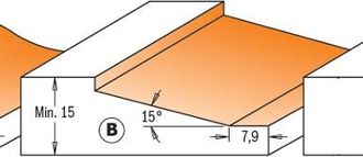 CMT 990.502.11 Fresa Para Plafones Hor.c/rodam.hm S=12 D=82.5x15 (b)