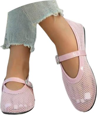 Generic Womens Casual Shoes for Everyday Comfort Flat Slip-Ons with Minimalist Solid Color Design for Spring and Autumn (5.5) Pink