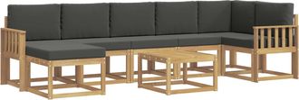 vidaXL Conjunto De Sof&aacute;s De Exterior 8 Uds. Blanco Y Antracita Vidaxl