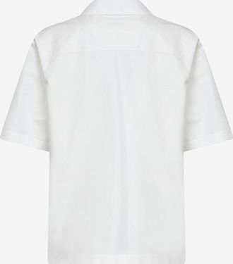 Bottega Veneta Mens Bowling Shirt Cotton Poplin White
