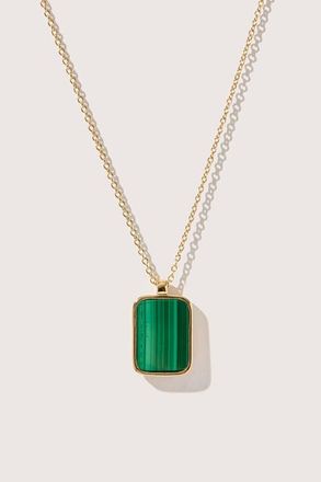 Otiumberg 14kt Gold Vermeil Malachite Tag Pendant in Yellow Toned Gold at Nordstrom