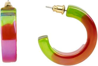 Saachi Saachi Ombre Shimmer Hoop Earrings