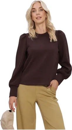 Object Object, Hoodies & sweatvesten, Dames, Bruin, XL, Dames Truien & vesten Objandrea Re L/s O-neck