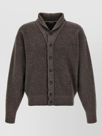 Jacquemus cashmere merino wool shawl collar cardigan