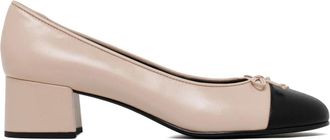 Tory Burch Rose Pink Cap Toe Pump - Dames - Pumps - Roze - 40 EU - Leer - Schoenen