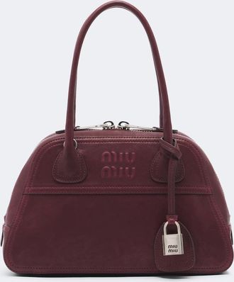 Miu Miu Vivant leather bowling bag