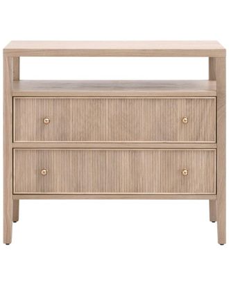 Essentials For Living Highland Open Shelf 2-Drawer Nightstand