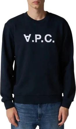A.P.C. VPC Grand Crewneck - Heren - Sweatshirts - Blauw - M - Katoen - Hoodies & sweatvesten
