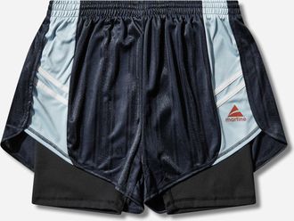Martine Rose Double Football Shorts Blue / Navy