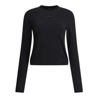 Jacquemus Long Sleeve Tops, female, Black, Size: XS The Gros Grain Long-Sleeve T-Shirt