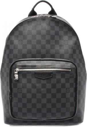 Louis Vuitton Black Coated Canvas Leather Backpack (Pre-Owned)