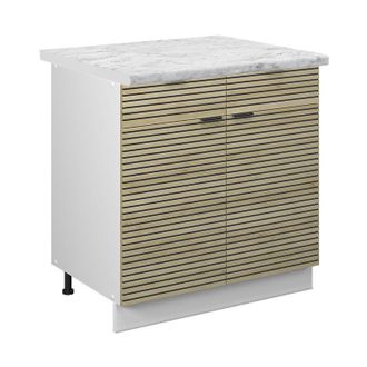 Vicco Mueble Bajo De Cocina Fame-line, Panel De Roble, 80 Cm, Et M&aacute;rmol