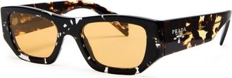 Prada Rectangle-frame Sunglasses - Brown Havana - One Size