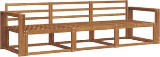 vidaXL Conjunto De Sof&aacute;s De Exterior 3 Uds. Natural Vidaxl