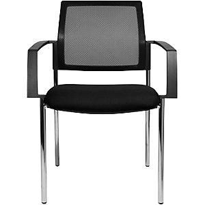 Topstar Silla Apilable De Malla 4 Patas Ue 2 Unid Asiento Negro