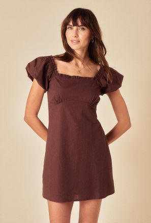 Nobody's Child Brown Ramona Mini Dress