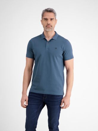 Lerros Poloshirt LERROS, Herren, Gr. L, blau (storm blau), Single Jersey, Obermaterial: 100% Baumwolle, unifarben, regular fit taillenbedeckt, ohne Ausschnit