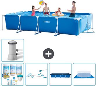Intex Piscina Con Estructura Rectangular - 450x220x84 Cm - 7-piezas S21133