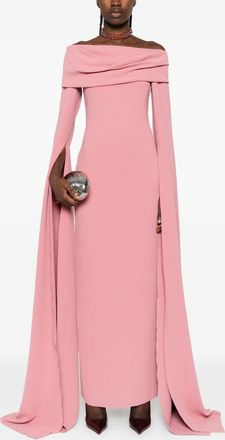 Solace London Womens Nuri Midi Dress - Pink - Size EU 40 (Womens)