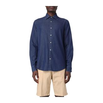 Paul & Shark Katoenen Denim Overhemd - Heren - Spijkeroverhemden - Blauw - M - Katoen - Overhemden