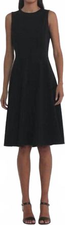 Ralph Lauren Ponte Fit-And-Flare Dress In Black