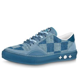 Louis Vuitton Ollie Sneakers Blue Plaid Mesh 1A9YT6