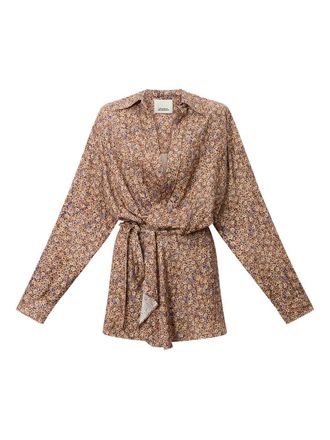 Isabel Marant Abito corto Harmony a fiori - Toni neutri