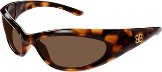 Balenciaga BB0384SA Asian Fit 002 Mens Sunglasses Tortoiseshell Size 67