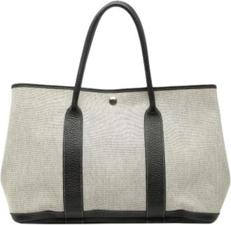 Herm&egrave;s Pre-owned Tote Bags, female, Beige, Size: ONE SIZE Pre-owned Garden Party Tote
