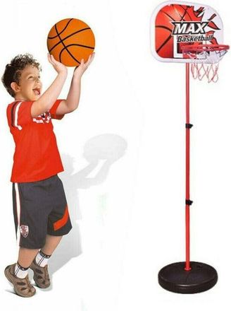 Trade Shop Trade Shop - Canestro Basket Per Bambini Con Tabellone Altezza Regolabile 75 - 155 Cm + Palla