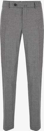 Incotex Schmale Wollhose mit Hahnentrittmuster