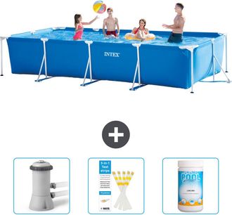 Intex Piscina Con Estructura Rectangular - 450x220x84 Cm - 6-piezas Scb73