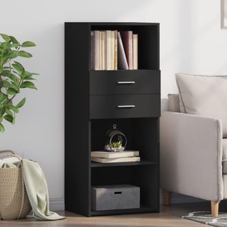 Berkfield Home Highboard Black 50x42.5x124 cm Engineered Wood