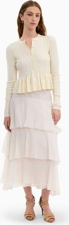 Rebecca Taylor Boucle Knit Cardigan in Ivory at Nordstrom, Size X-Small