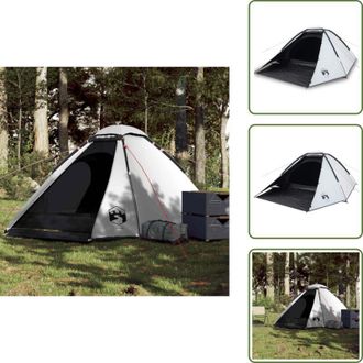 vidaXL Tenda da campeggio 4 persone - vidaXL Tenda Campeggio a Cupola 4 Persone Bianca Tessuto Impermeabile - Tenda da campeggio con parapioggia