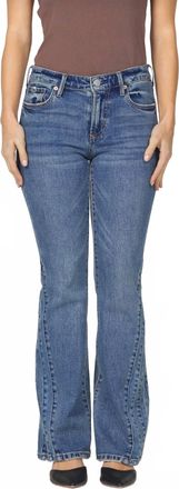 Dear John Denim Rosa Mid Rise Flare Jeans In Pool Wave
