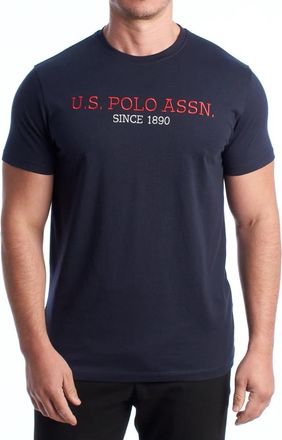 U.S.Polo Association Cotton Crew T-Shirt - Heren - T-shirts - Blauw - M - Katoen - Tops