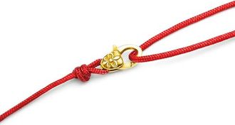 Nialaya Wrap-Around Lock String Bracelet in Red/gold Plated at Nordstrom