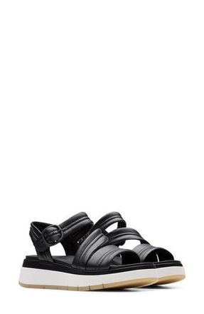Clarks Tuscan Sandal in Black Leather at Nordstrom Rack, Size 5.5