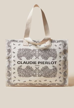 Claudie Pierlot Sac cabas coton recycl&eacute;