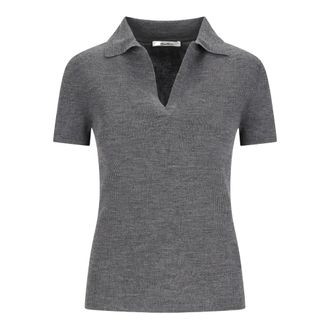 Max Mara Polo Shirts, female, Gray, Size: XS Sweater Top